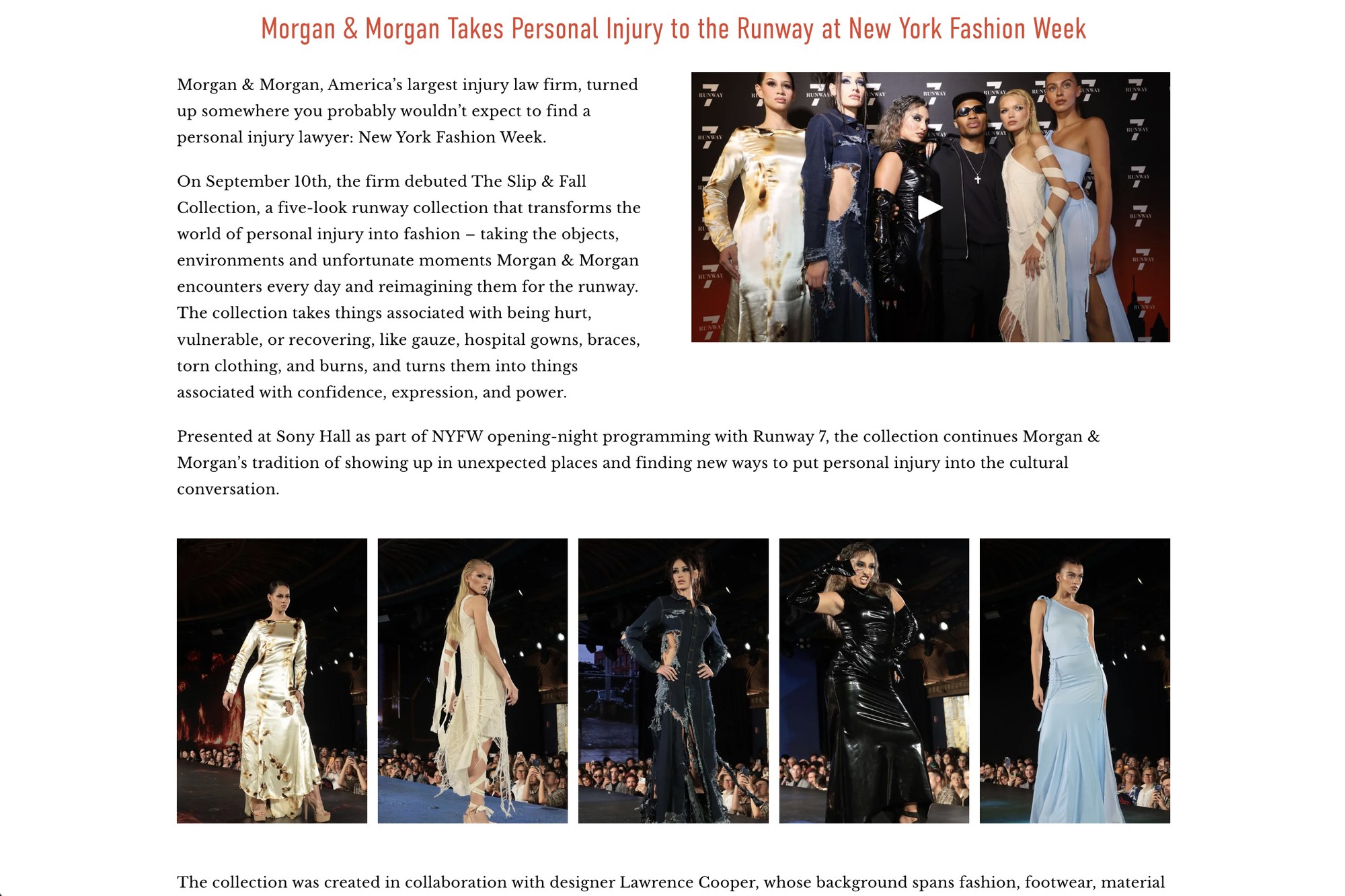 Hype World coverage of The Slip & Fall Collection